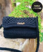 Cross designed black bag