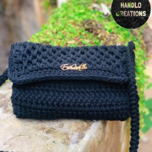 Cross designed black bag